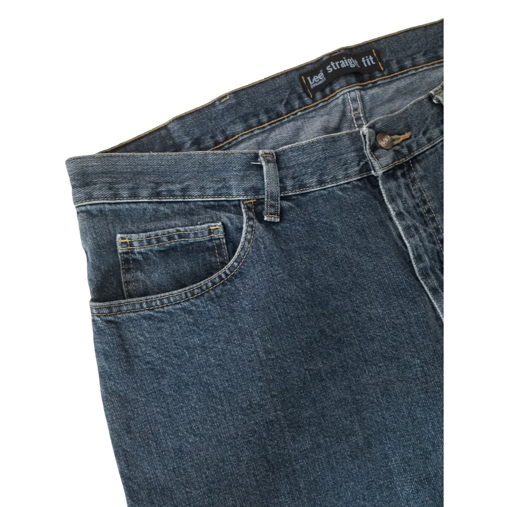 Lee Dungarees Straight Fit Men's Size W38 X L34 Quartz Denim Blue Jeans Cotton - Picture 6 of 12